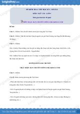 Đề kiểm tra 1 tiết Văn 9 - Đề số 4